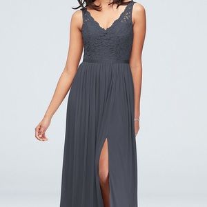 Pewter bridesmaid dress